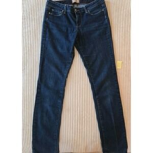 Paige Peg Straight Size 28  Low rise Skinny Jeans In Dark Blue Wash 32 x 34